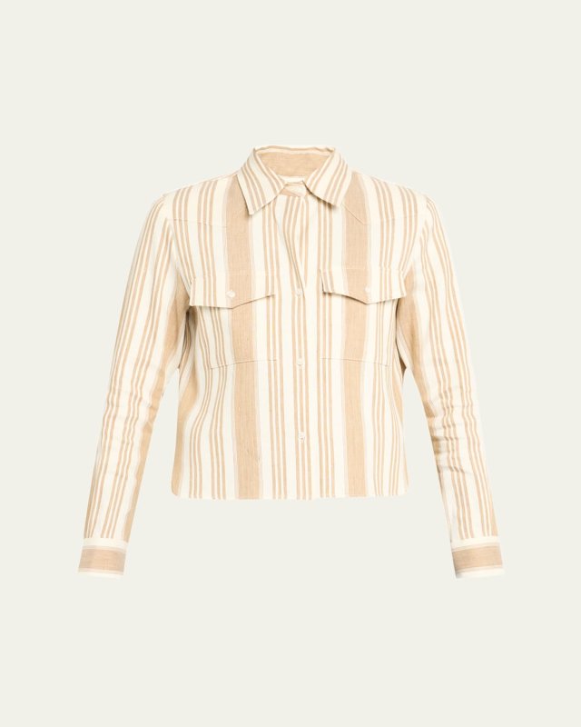New Carter Striped Linen Cotton Shirt